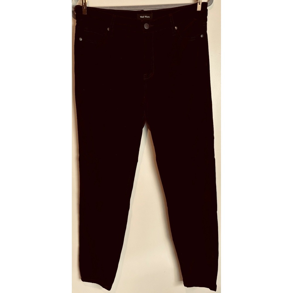 Well Worn Women's High‎ Rise Soft Corduroy Skinny Pants Brown/Maroonish 8/29